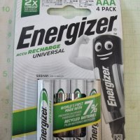 Комплект от 4 бр. акумулаторни батерии "Energizer AAA" нови, снимка 1 - Други стоки за дома - 44327938