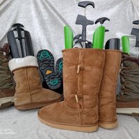 UGG® реплика, КАТО НОВИ Ботуши,топли дамски бежави боти, апрески, N- 36 - 37, снимка 15 - Дамски ботуши - 39306554