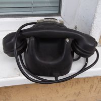 Телефон шайбов черен бакелитов стар от ранния соц, снимка 4 - Други ценни предмети - 44372897