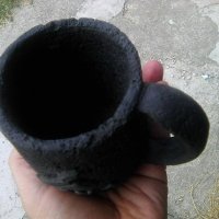 Чаша направена от вулканична лава от вулкана Етна, снимка 2 - Други ценни предмети - 41910983