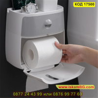 Самозалепваща се поставка за тоалетна хартия и телефон - КОД 17500, снимка 15 - Други стоки за дома - 44699500