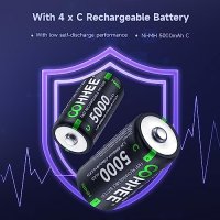 Ново Зарядно OOHHEE 4xC Батерии LED Индикатор Бързо Зареждане, снимка 5 - Друга електроника - 44256205