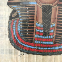 Египетски папирус с изображение на Клеопатра, рамкиран, за стъкло, снимка 3 - Пана - 36246368