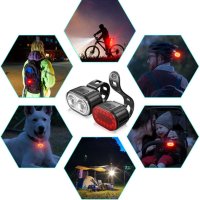 LED Комплект фар и заден стоп за велосипед и тротинетка, водоустойчиви с акумулаторна батерия, снимка 11 - Велосипеди - 40614737