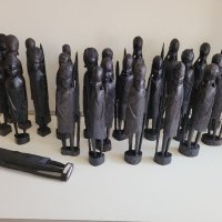 Африканси статуетки Антики НАМАЛЕНИ, снимка 1 - Антикварни и старинни предмети - 41323672