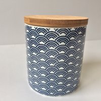 Кутия за чай от порцелан с бамбуков капак, снимка 6 - Кутии за съхранение - 40954000