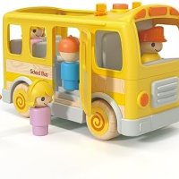 Нова Детска Играчка Автобус Реалистични Детайли и 5 Фигури 18M-5 г Подарък дете Коледа, снимка 1 - Коли, камиони, мотори, писти - 42728668