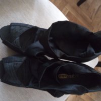Дамски сатенени сандали, снимка 4 - Сандали - 41457127
