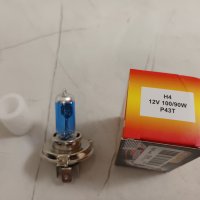 Крушка H4 12V 100W Blue Light, халоген, крушки Н4 100 вата, букси, снимка 1 - Аксесоари и консумативи - 44202130