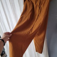 ЛЕНЕН ОРАНЖЕВ панталон,шик ! 54/56 размер, снимка 8 - Панталони - 41723754