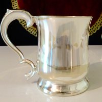 Чаша,халба Sheffield England,никелово сребро. , снимка 1 - Антикварни и старинни предмети - 41694874