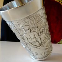 Халба,чаша от калай с юначен ковач и змей. , снимка 6 - Антикварни и старинни предмети - 44479547