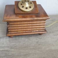 Стара дървена кутия за бижута във формата на телефон, снимка 3 - Колекции - 41856901