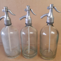 Стар стъклен сифон за газирана вода - Русе . Сифони - 3 броя, снимка 5 - Антикварни и старинни предмети - 36364137