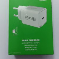 Адаптор Celly Wall Charger 30W Type-C, снимка 1 - Оригинални зарядни - 41962164