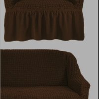 еластичен калъф за голям ъглов диван с подлакътници и за фотьойли, снимка 1 - Пердета и завеси - 41305810