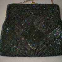 Ретро Дамска чанта портмоне стъклена мъниста хемелеон , снимка 4 - Други ценни предмети - 41701242