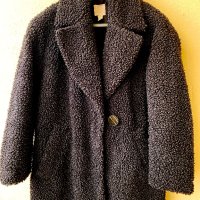 Черно палто H&M - M/L, снимка 2 - Палта, манта - 44448144
