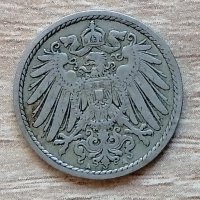 Германия 5 пфенига, 1901 "А" - Берлин д33, снимка 2 - Нумизматика и бонистика - 33796037