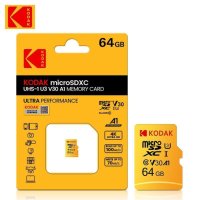 Kodak MicroSD карти 64GB, U3 Class 10, снимка 1 - Аксесоари - 40329570