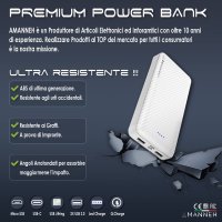 Преносим Power Bank Amanneh 20000mAh,бързо зареждане,2 входа/2 изхода+кабел 3в1,iPhone/Samsung/iPad, снимка 5 - Външни батерии - 42654785