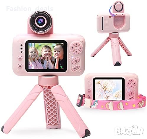 Нов Цифров Детски фотоапарат за деца момичета 1080P HD видеокамера 3-12 години, снимка 1