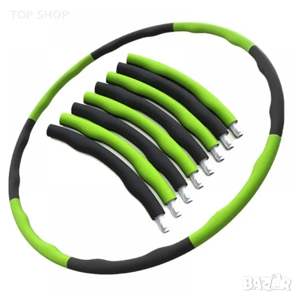Обръч за въртене Joined Hula Hoop 1 кг* жълто сив, снимка 1