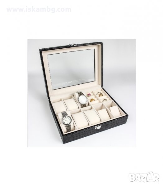 КУТИЯ ЗА БИЖУТА И 8 БР. ЧАСОВНИЦИ, ЛУКСОЗНА - код 2012, снимка 1