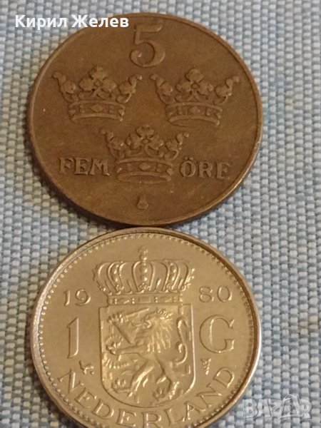 Две монети 5 йоре 1929г. Финландия / 1 гулден 1980г. Недерландия за КОЛЕКЦИЯ ДЕКОРАЦИЯ 30399 , снимка 1
