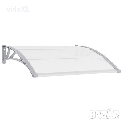 vidaXL Навес за врата сив 120x100 см PC(SKU:45628, снимка 1