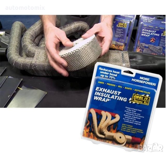 Термо лента за колектори,ауспуси за автомобили,мотори 181321, снимка 1