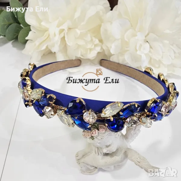 Диадема сини кристали , снимка 1