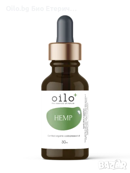 Oilo БИО Етерични масла - Коноп Oilo Bio Hemp Oil 30 мл, снимка 1