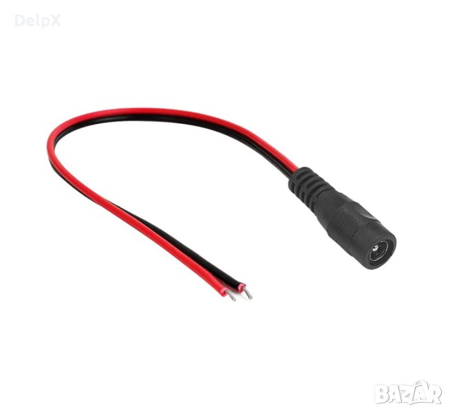 Захранващ кабел, 5,5x2,1мм(м), 2 жила, 300mm, снимка 1