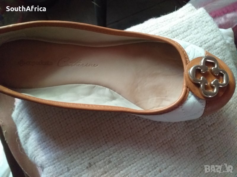 Балеринки-кафяво с бяло, снимка 1