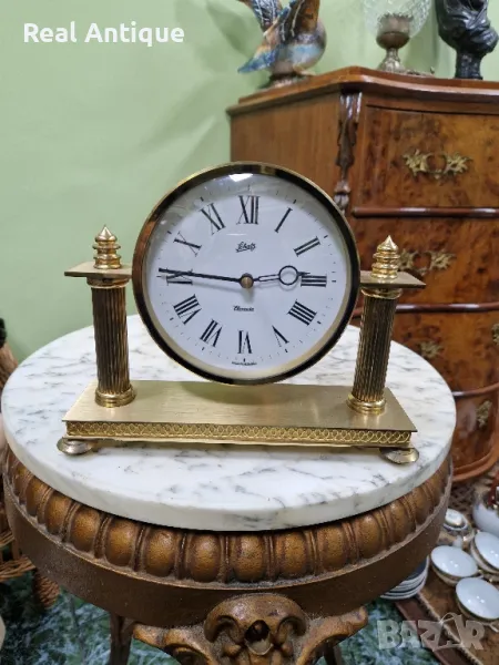Рядък антикварен колекционерски немски настолен часовник Schatz , снимка 1