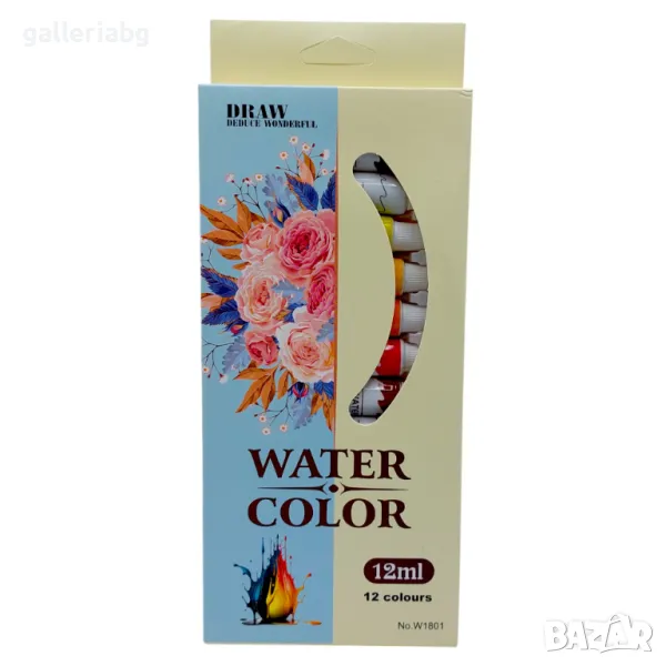 Темперни бои в тубички - 12 цвята, снимка 1