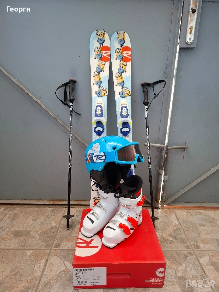 Детски комплект Rossignol-104см.+обувки Rossignol-20.5, снимка 1