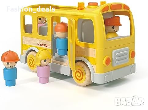 Нова Детска Играчка Автобус Реалистични Детайли и 5 Фигури 18M-5 г Подарък дете Коледа, снимка 1