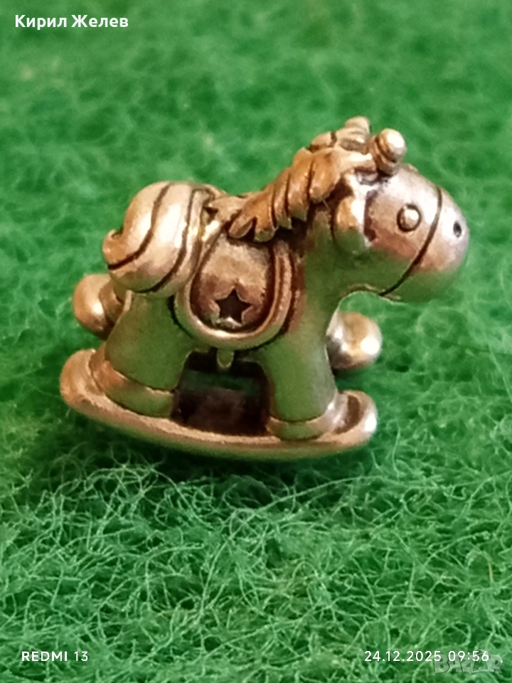 Сребърен талисман Люлеещо се конче Бруно еднорога на Pandora 50802, снимка 1