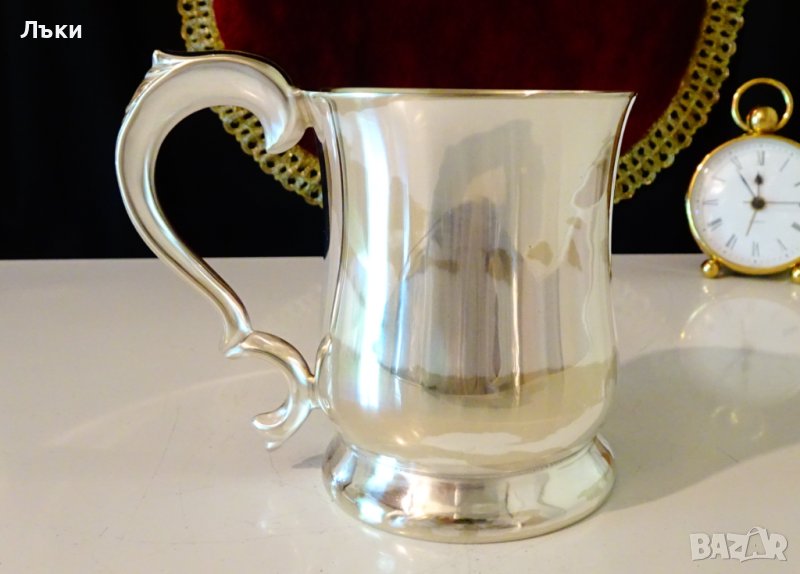 Чаша,халба Sheffield England,никелово сребро. , снимка 1