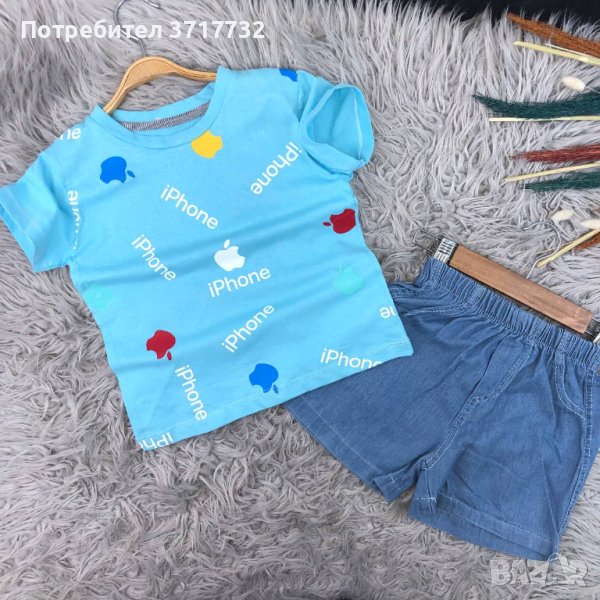 Комплект от тениска с къси панталонки, снимка 1