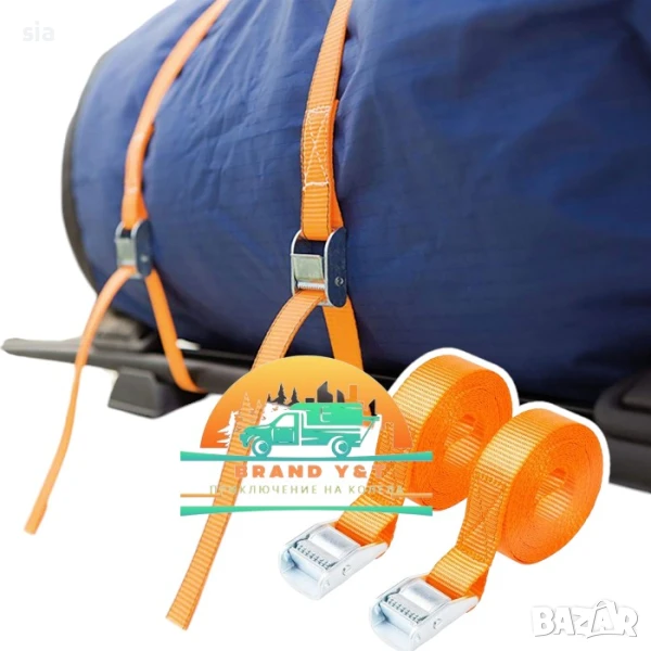 Колан за притягане, 360кг, 1.8М*25мм, 2бр в комплект, снимка 1