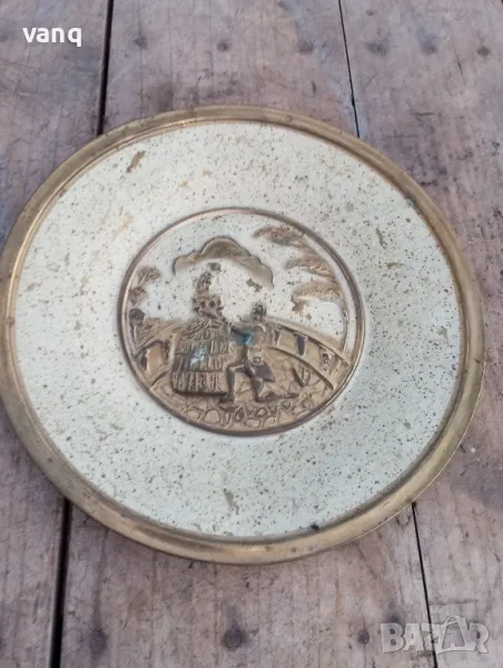 Медна чиния за стена, снимка 1