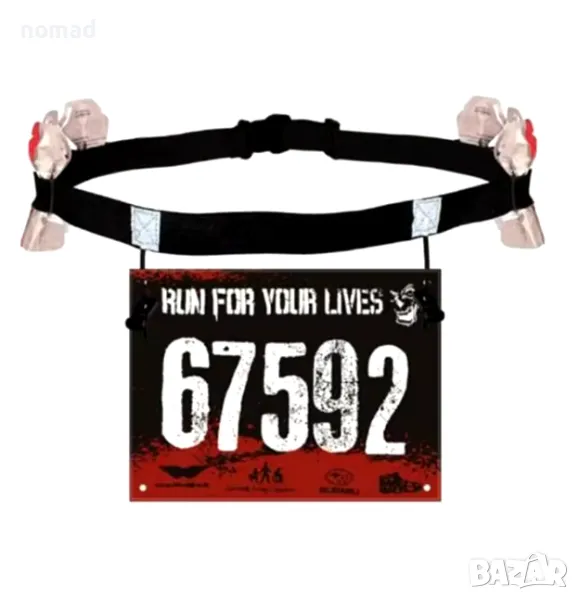 Колан за състезателен номер и гелове I Бягане, триатлон, маратон, снимка 1