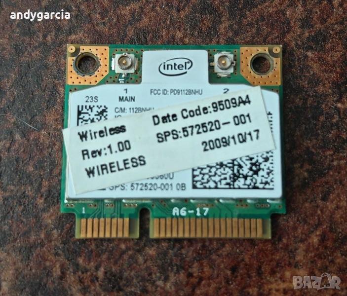 Intel WiFi Link 5100 (модел Intel 512AN_MMW / 512BN_MMW) half mini card, снимка 1