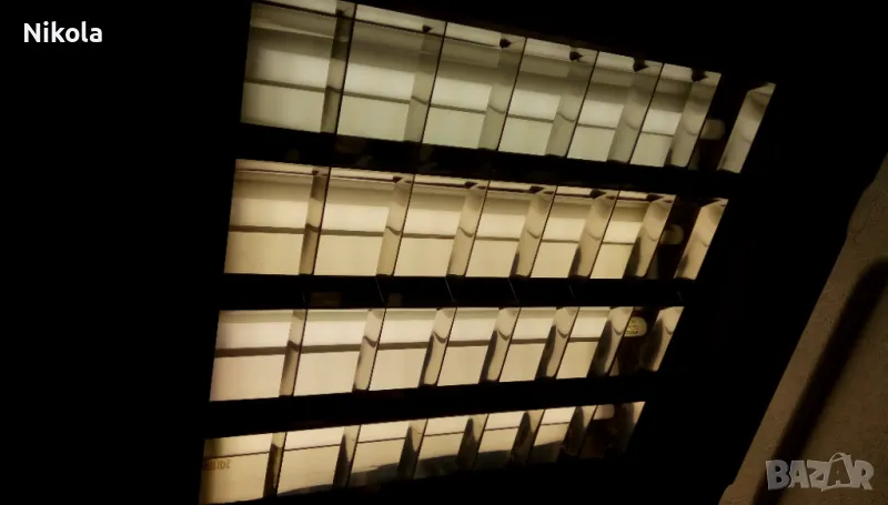 Луминисцентни осветителни тела с четири пури на 60см за окачен таван, снимка 1