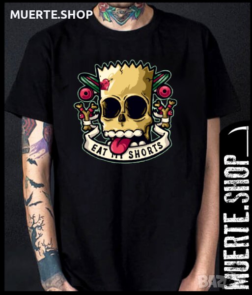 Тениска с щампа EAT MY SHORTS TATTOO, снимка 1
