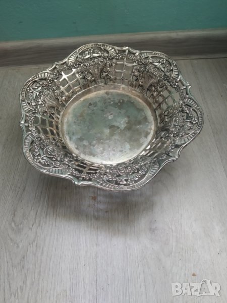 посребрена метална купа, снимка 1