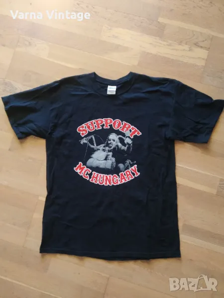 Байкерска тениска SUPPORT MC HUNGARY. размер L. GILDAN Хаити., снимка 1